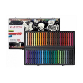 Conte A Paris Flat Plastic Set Crayons - 48 Assorted Colours