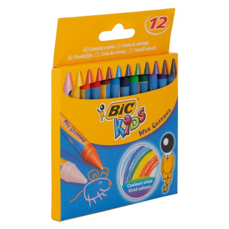 Wax Coloring Crayons set of 12 | bic