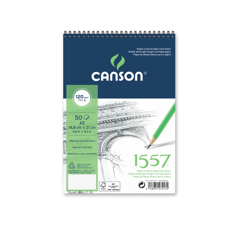 Canson 1557 pad 120 g \ A5 | canson