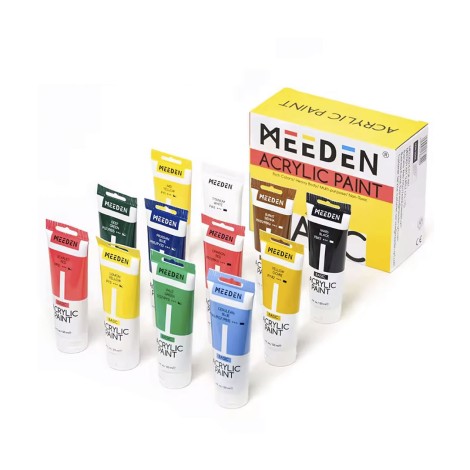 Basic Acrylic Paint set of 12 | Meeden