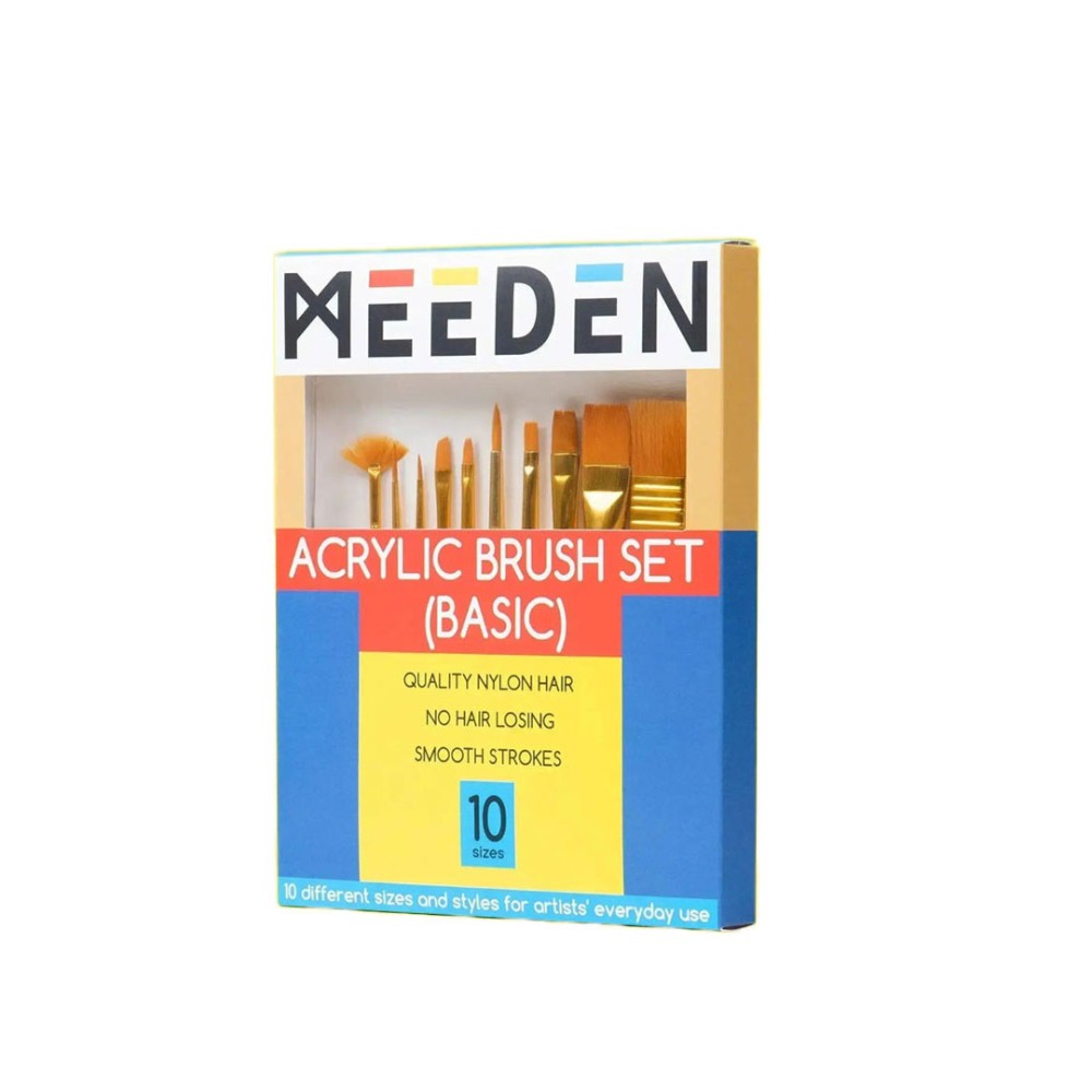 Acrylic Paint Brushes Set of 10 Pcs | meeden