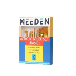 Acrylic Paint Brushes Set of 10 Pcs | Meeden