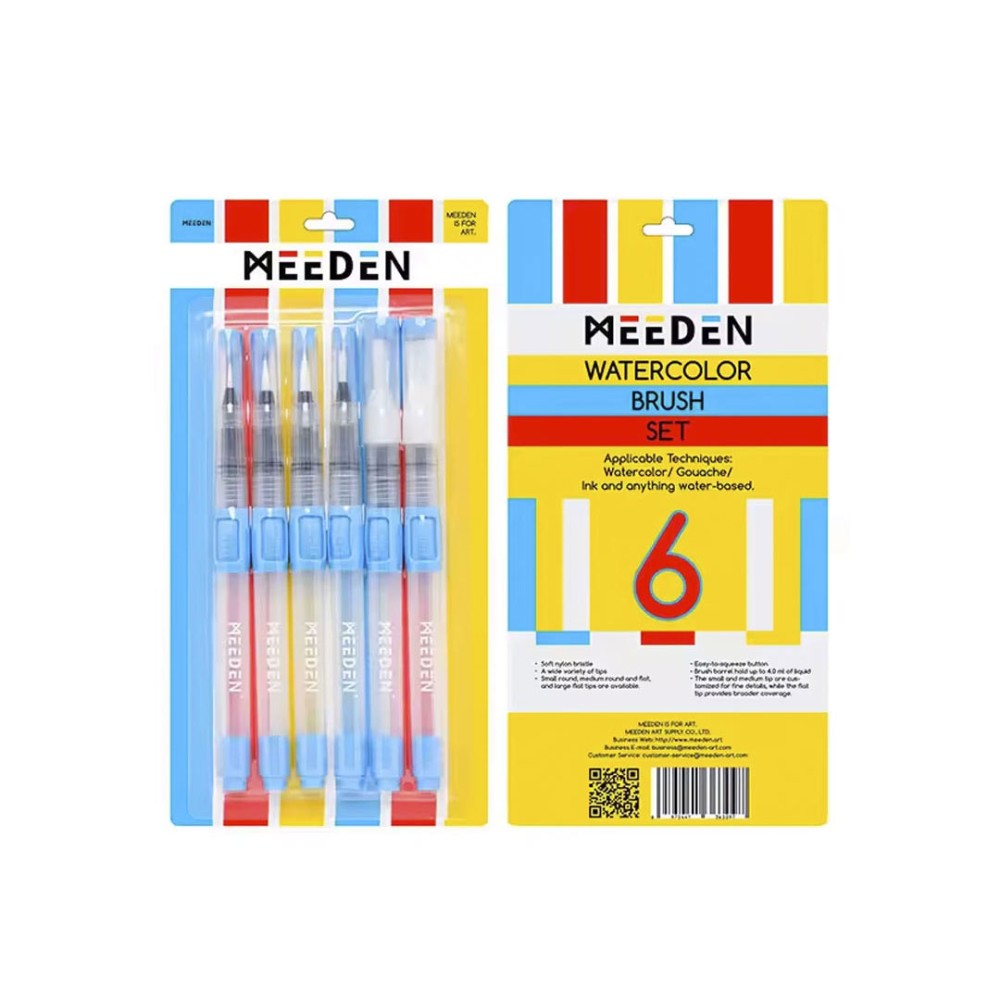 Watercolor Brush Pens 6 Pcs | meeden