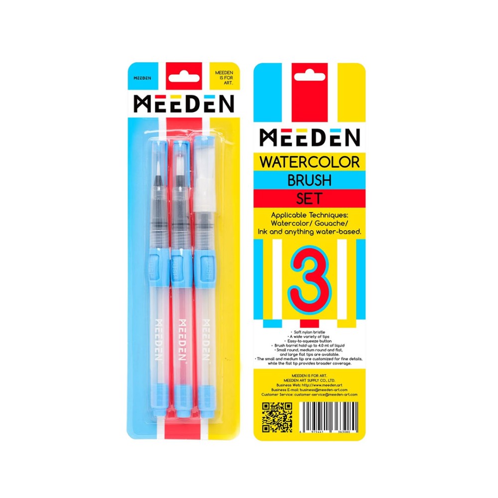 Watercolor Brush Pens 3 pcs | meeden