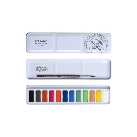 Studio Watercolor Set Of 12 | Lefranc & Bourgeois