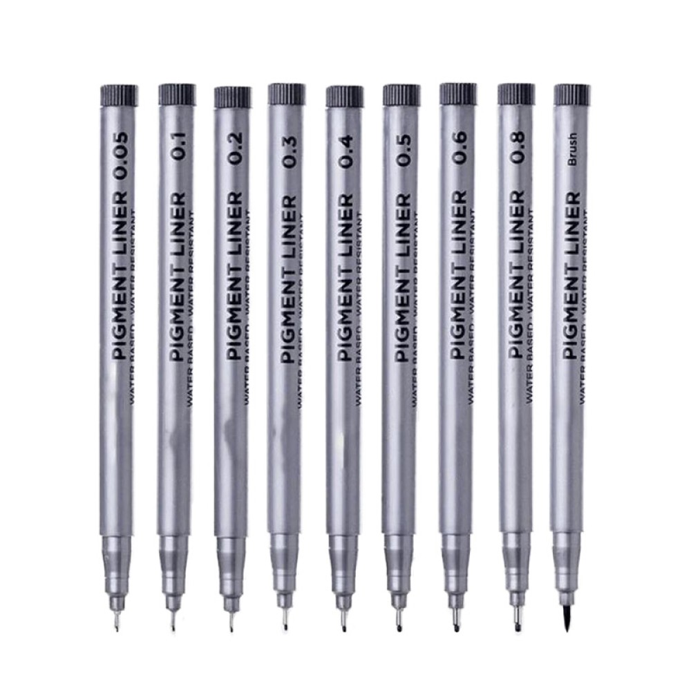 Pigment Liner Pack Of 9 | Keep Smiling