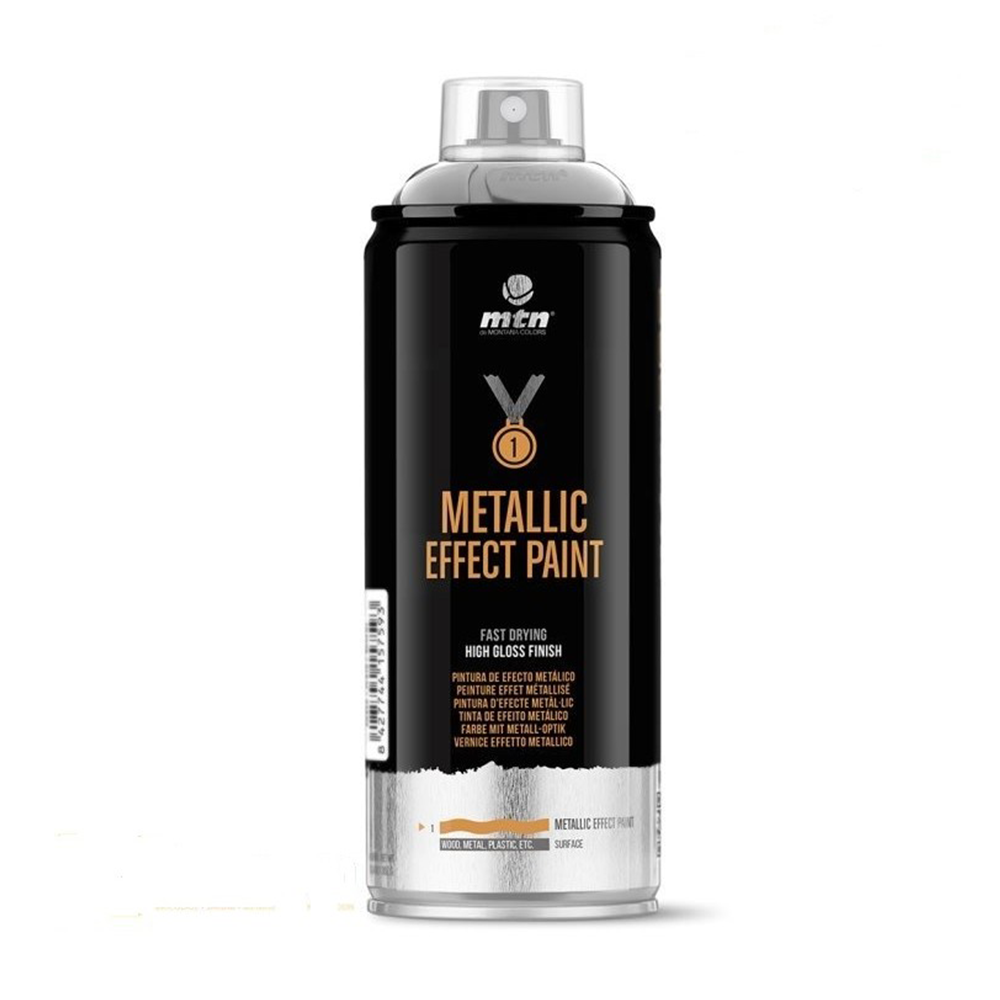 MTN Metallic effect silver spray paint 400ml | montana