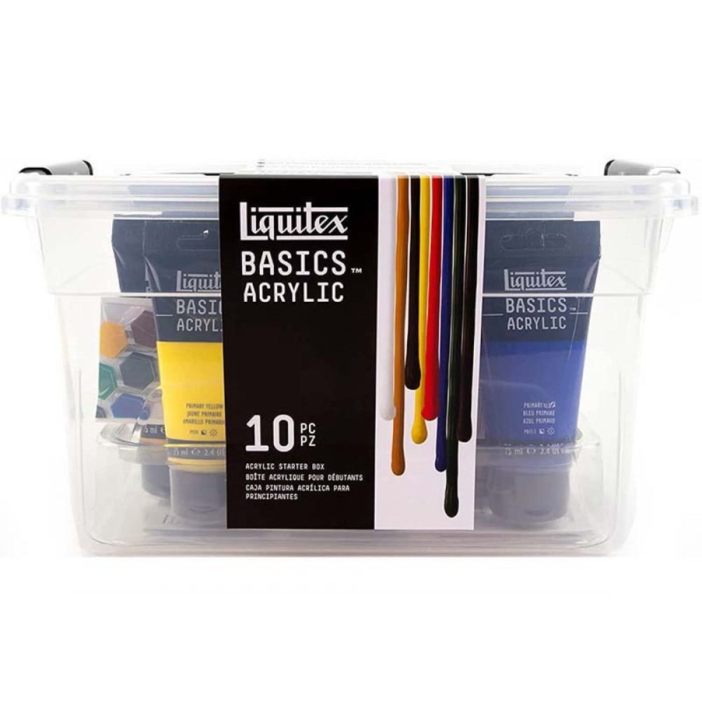 Acrylic Paint Basic Colors Box 10 Pcs | Liquitex