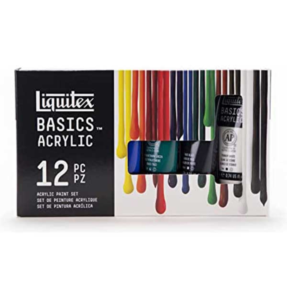 Tubes Basics Acrylic Paint set of 12 | Liquitex
