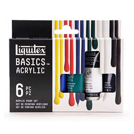 Tubes Basics Acrylic Paint set of 6 | Liquitex