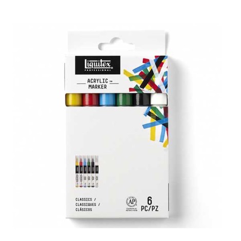 Classics Acrylic Marker Set of 6 | Liquitex