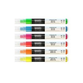 fluorescents Acrylic Markers set of 6 | Liquitex