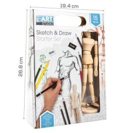 Sketch and Draw Starter 15 pc |The Art Studio