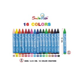 Jumbo Colored Crayons 16 Pcs | smile kids