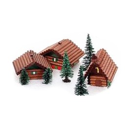  Mountain village and Fir Trees 