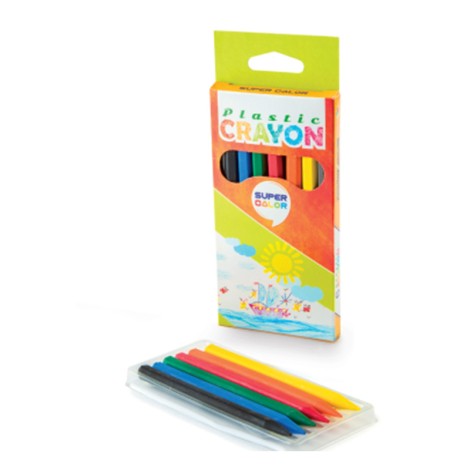Plastic Crayon Set of 6 | Super Color
