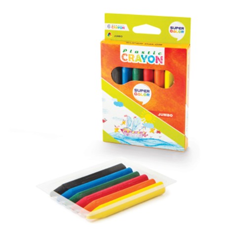 Jumbo Plastic Crayon set of 6 | Super color