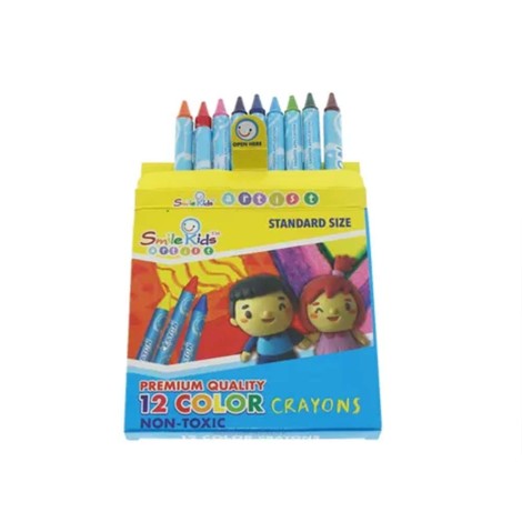 Standard Colored Crayons 12 Pcs | smile kids