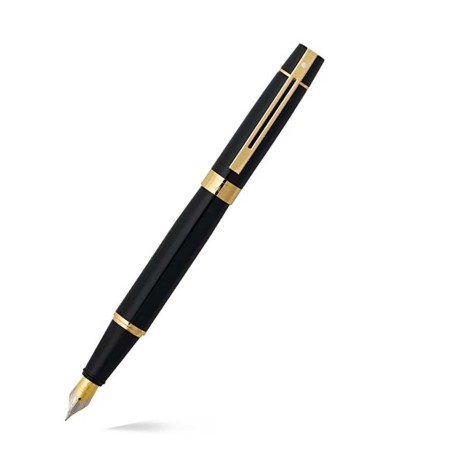9325 Fountain Pen glossy black with gold Trim | sheaffer